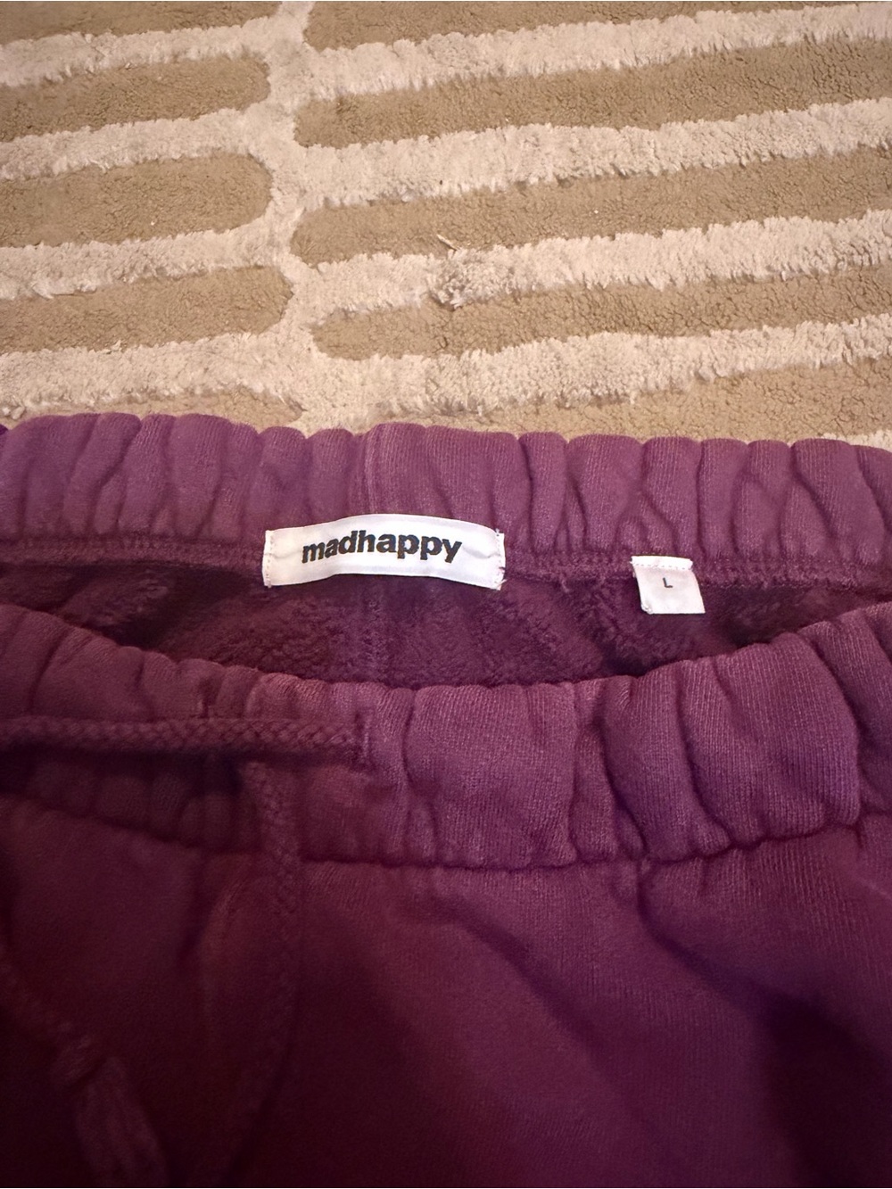 Madhappy Wide Leg Pants in Deep Plum